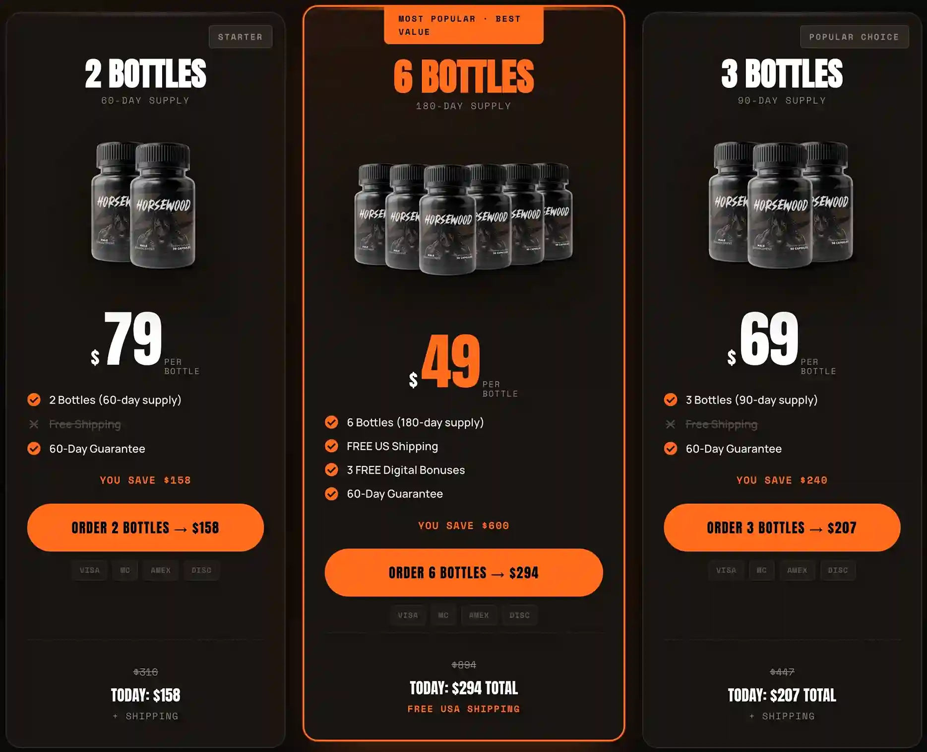 Horsewood Pricing Order Options 2 3 6 Bottles